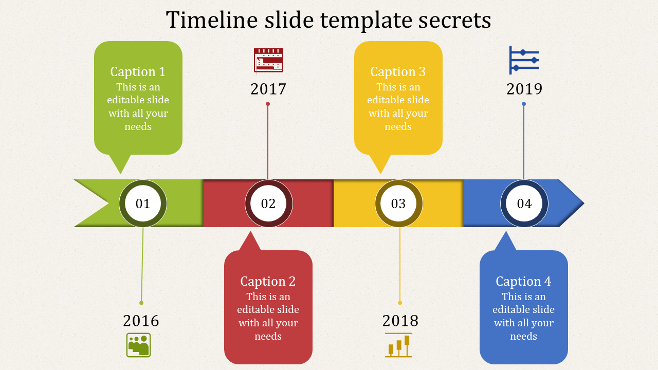 Grab good measurable timeline slide template For presentation
